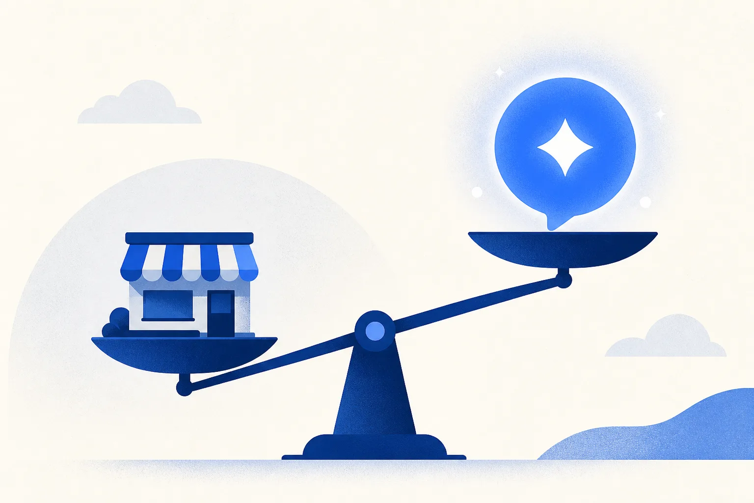 Ilustração editorial do artigo "AEO vale a pena para um negócio local? Quando faz sentido investir"