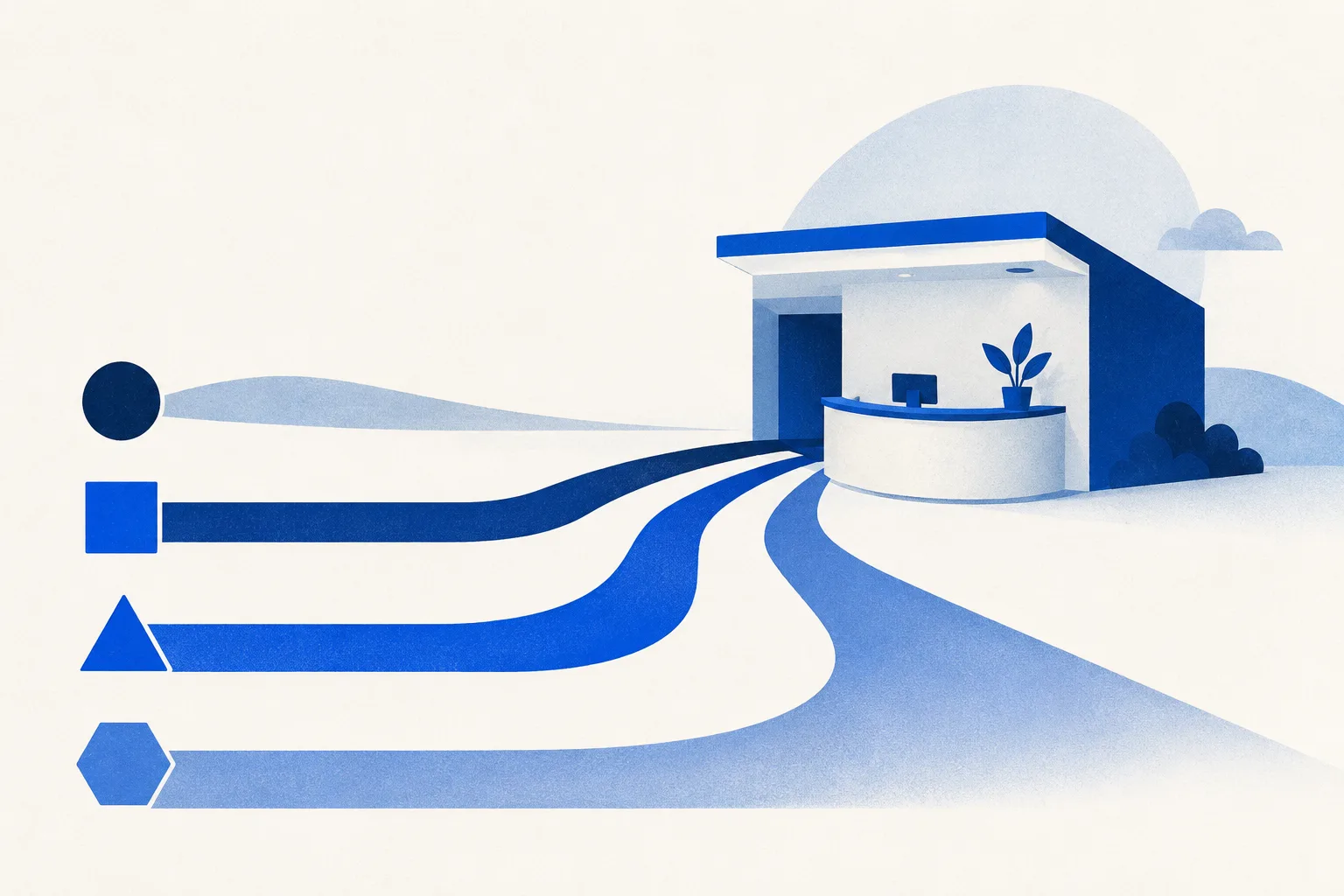 Ilustração editorial do artigo "Como saber de onde vêm os contatos da sua clínica?"